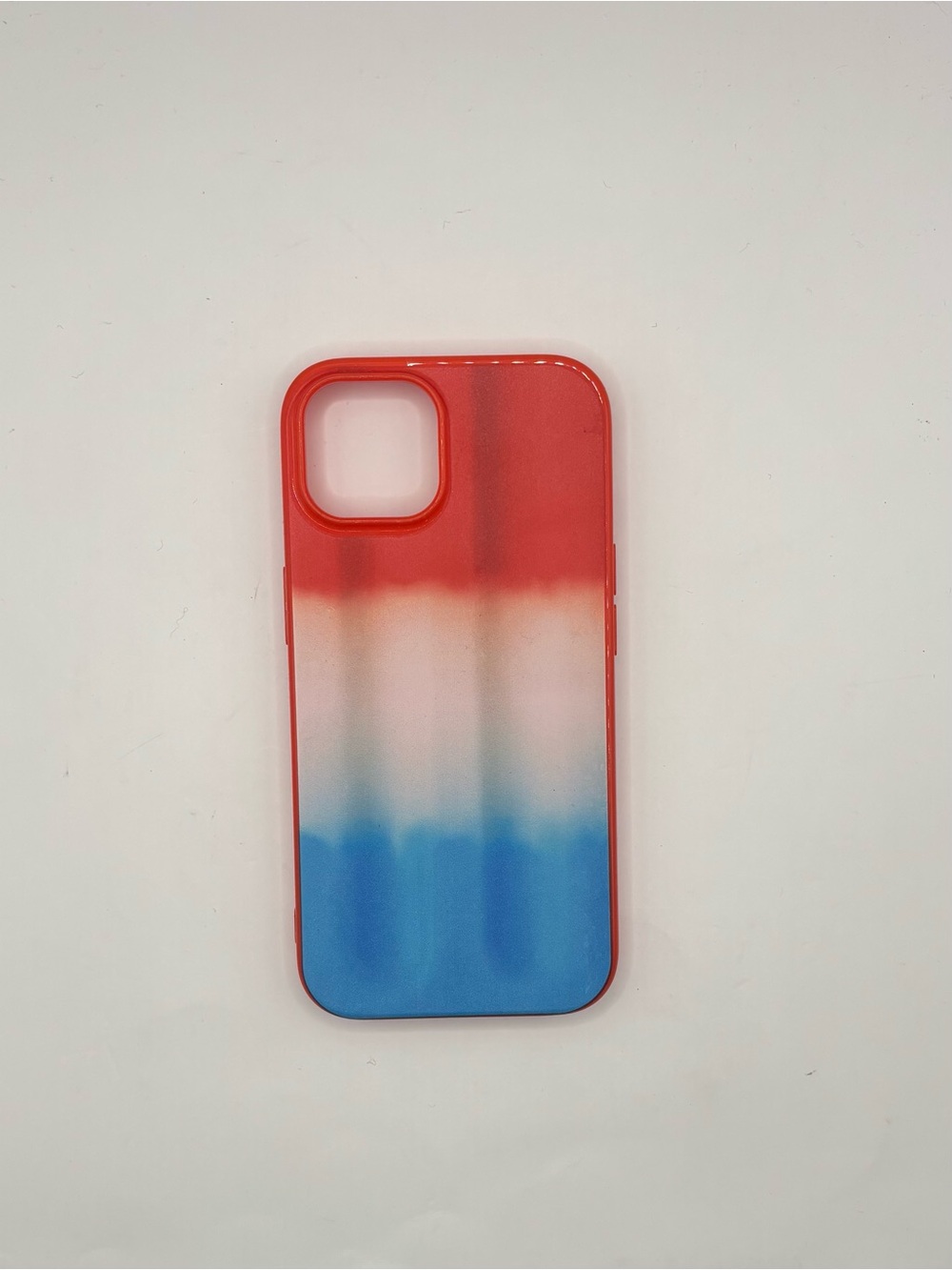 Gradient Red White Blue Protective Phone Case for Apple 15